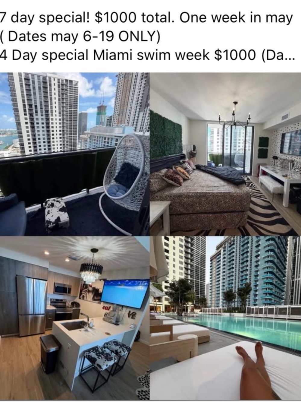 Luxury Hotel Studio Rental - Miami Style